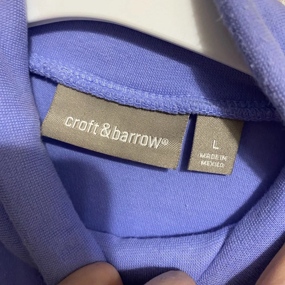 Light purple long sleeve turtleneck top. Size large. Croft & Barrow brand. - Picture 3 of 3